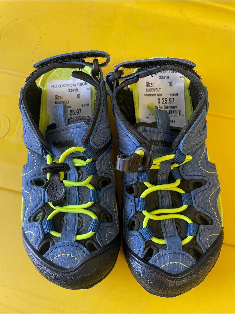 NWT Northside Blue/Volt sandals